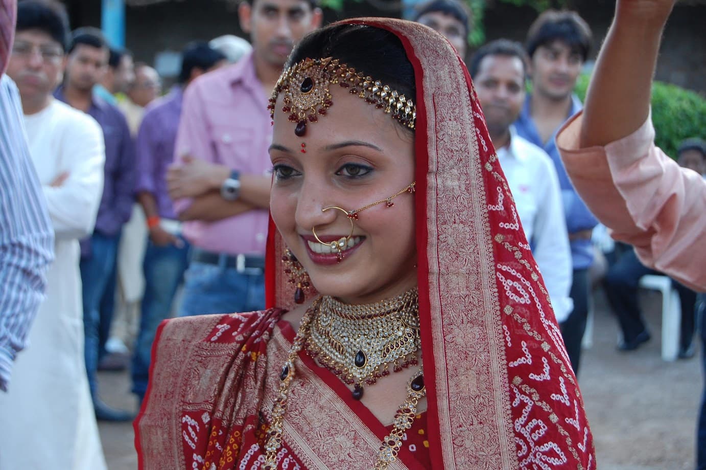 Shaily in bridal attire at her wedding in July 2011