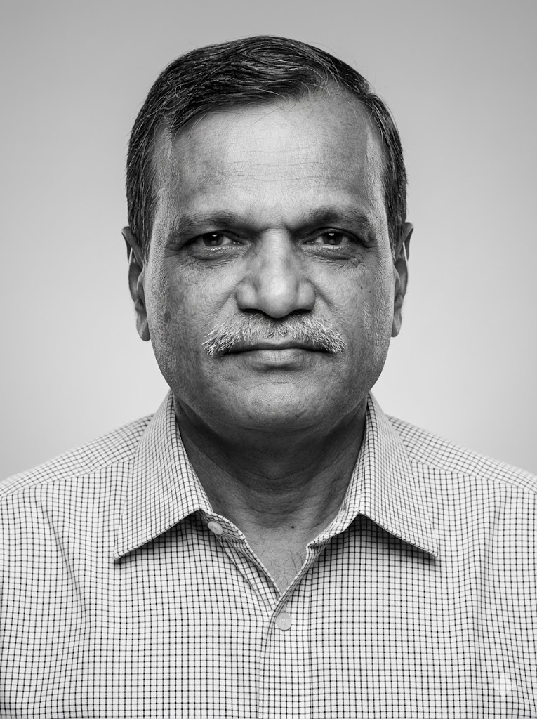 Black and white portrait image of Dr. Jayaram Anbalagan. Professor of Anatomy at MGIMS Sevagram for two decades between 16 December 1983- 9 March 2005.
