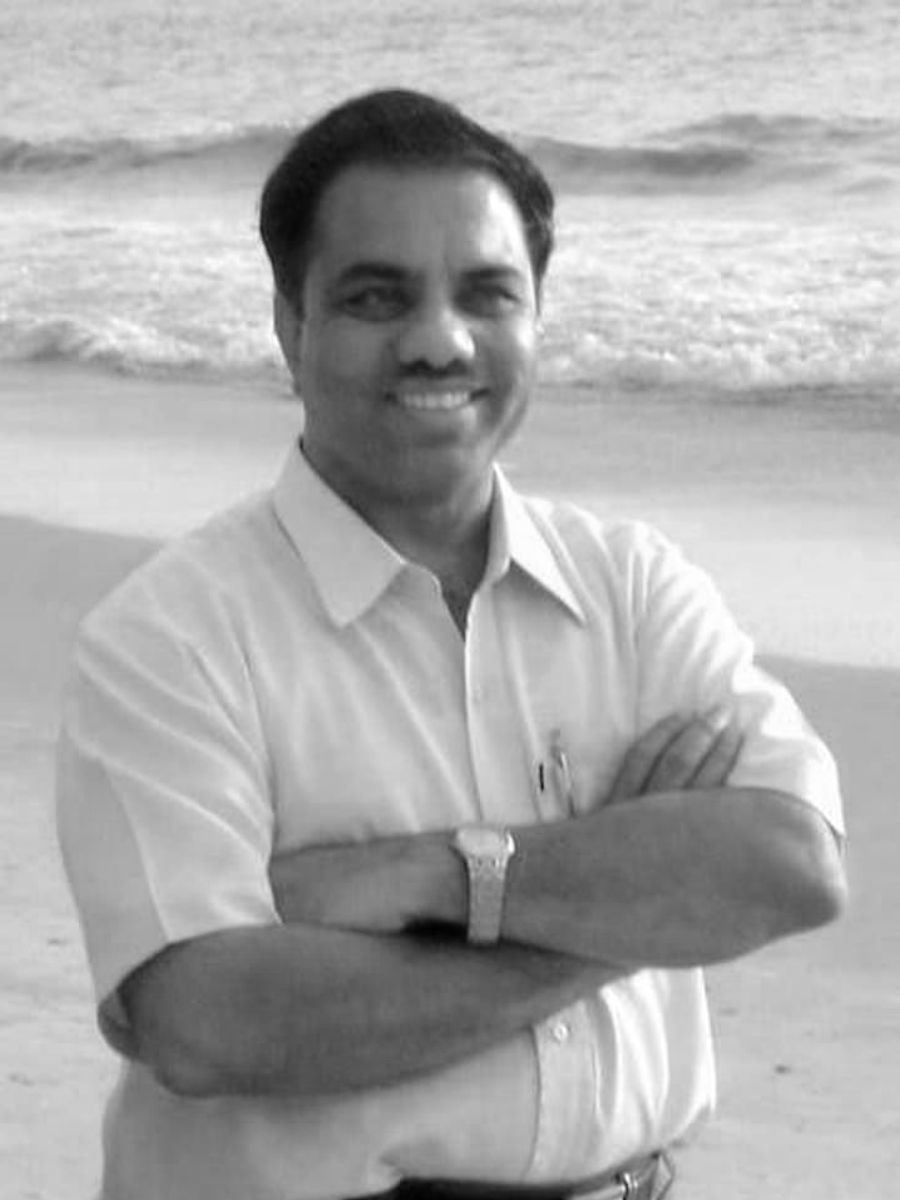 Portrait of Dr. M. V. R. Reddy professor and head of Biochemistry at MGIMS Sevagram