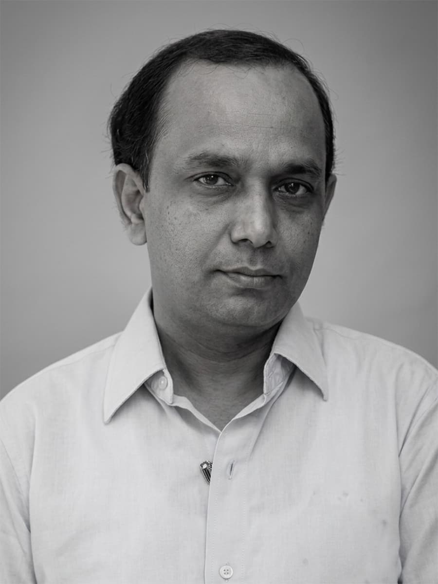 Portrait photograph of Dr. Satya Prakash Nigam. Professor and head of Medicine MGIMS
