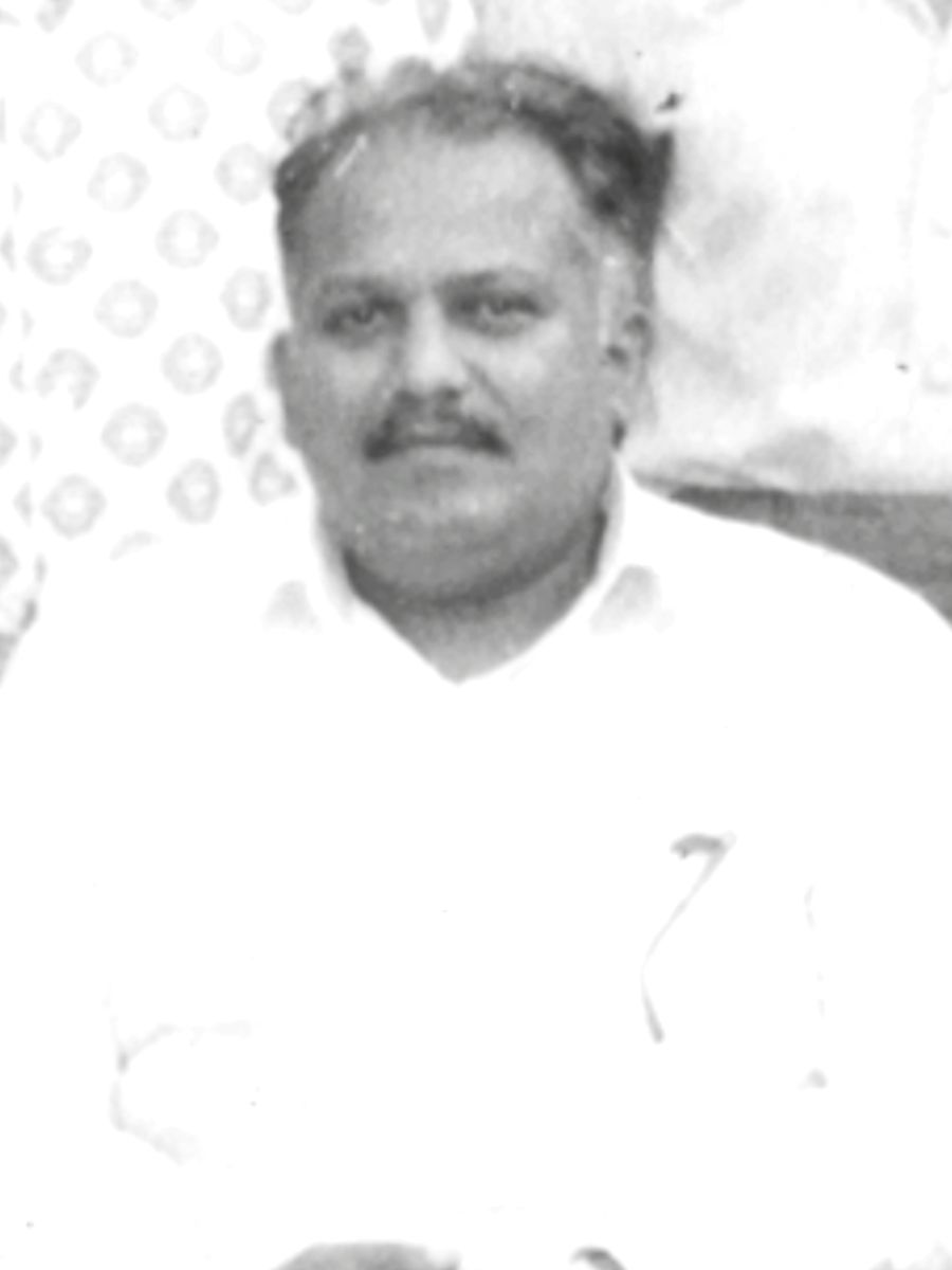 Dr. R.M. Shetti Head of Anaesthesiology at MGIMS. Portrait extracted from a historical group photograph taken at Sevagram.