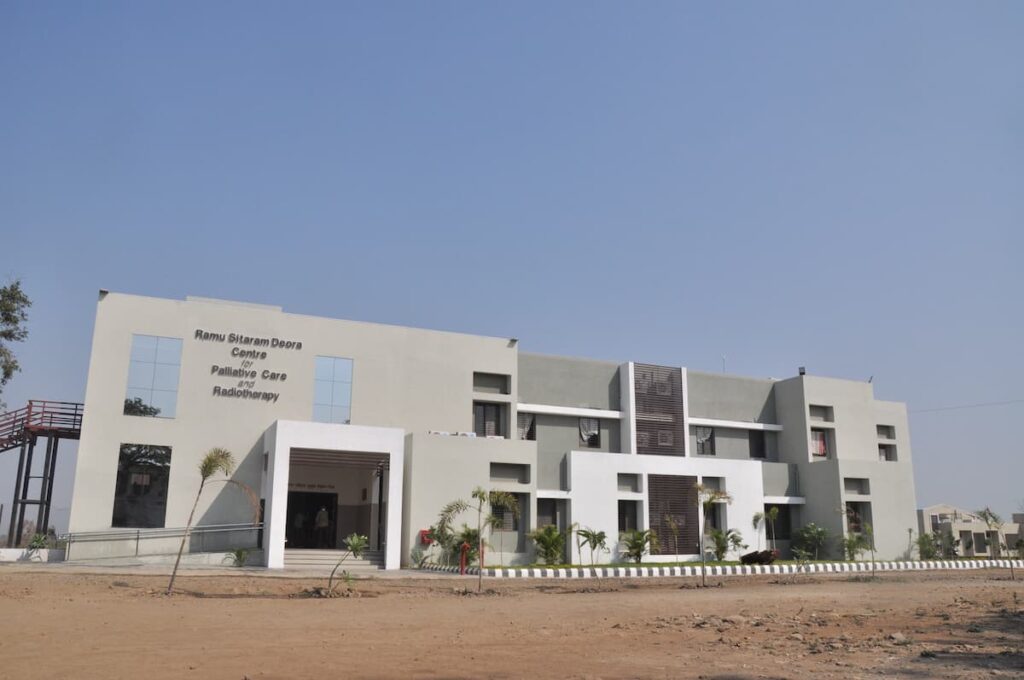 The Ramu Sitaram Deora Centre for Palliative Care and Radiotherapy at Mahatma Gandhi Institute of Medical Sciences, Sevagram — a dedicated facility for end-of-life care built under SP Kalantri's administration.